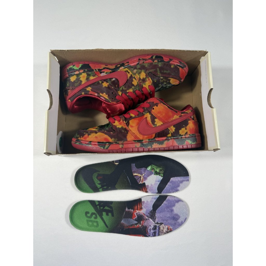 New Nike Sb Dunk Low Pro Woo Qs Shoes Mens Size 8 Red Wizard Of Oz Fz1291 600